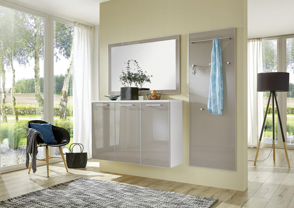 WANDSPIEGEL 120/77/2 cm    in rechteckig  - Taupe, Design, Glas/Holzwerkstoff (120/77/2cm)