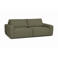 2-SITZER-SOFA MAZA in Cord Grün  - Schwarz/Grün, Design, Textil (222/80/106cm) - Livetastic