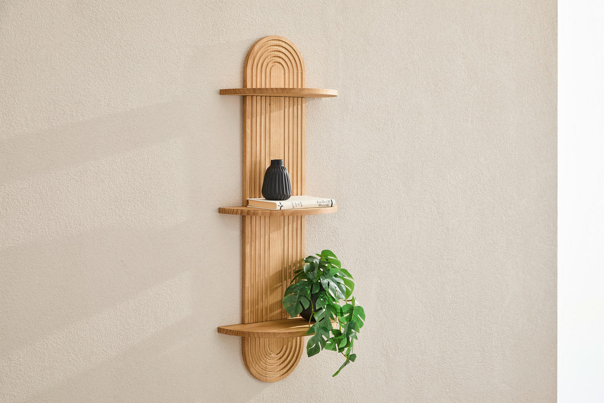 WANDBOARD Holz, Holzwerkstoff Esche furniert Naturfarben  - Naturfarben, Design, Holz/Holzwerkstoff (34.5/93/18cm) - MID.YOU