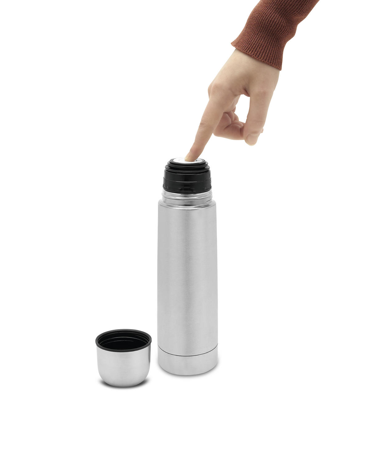 ISOLIERFLASCHE 0,5 l  - Silberfarben, Basics, Metall - My Baby Lou