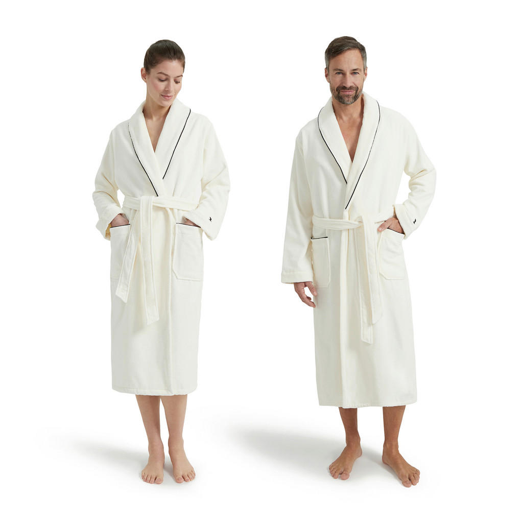 Thumbnail - Moeve Bademantel Homewear, Elfenbein, Textil, Uni, Gr. XL, Oeko-Tex® Standard 100, Taschen, angenehm warm, hochwertige Q...