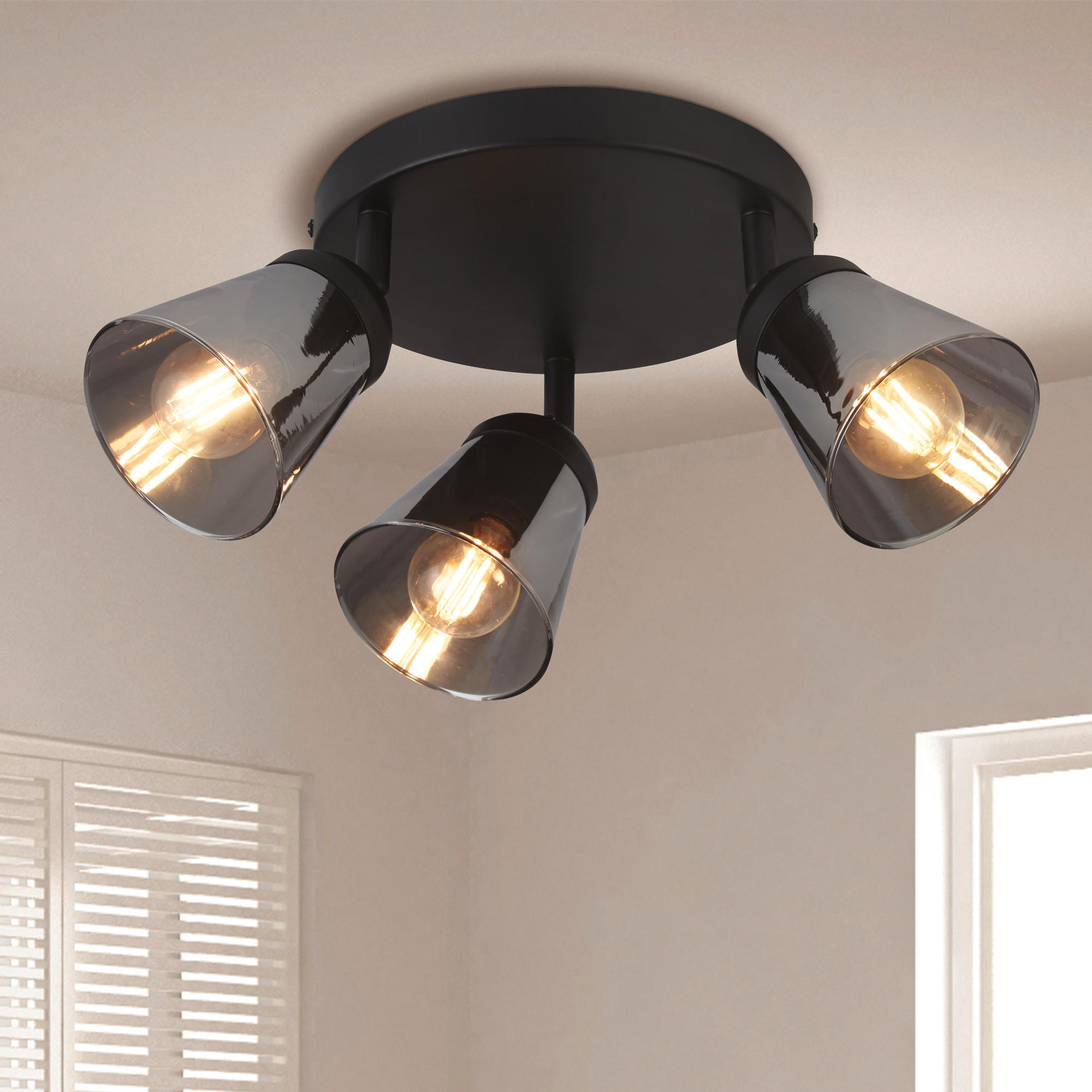 TAKSPOTLIGHT Mega 42/42/11 cm   - svart, Basics, metall/glas (42/42/11cm)