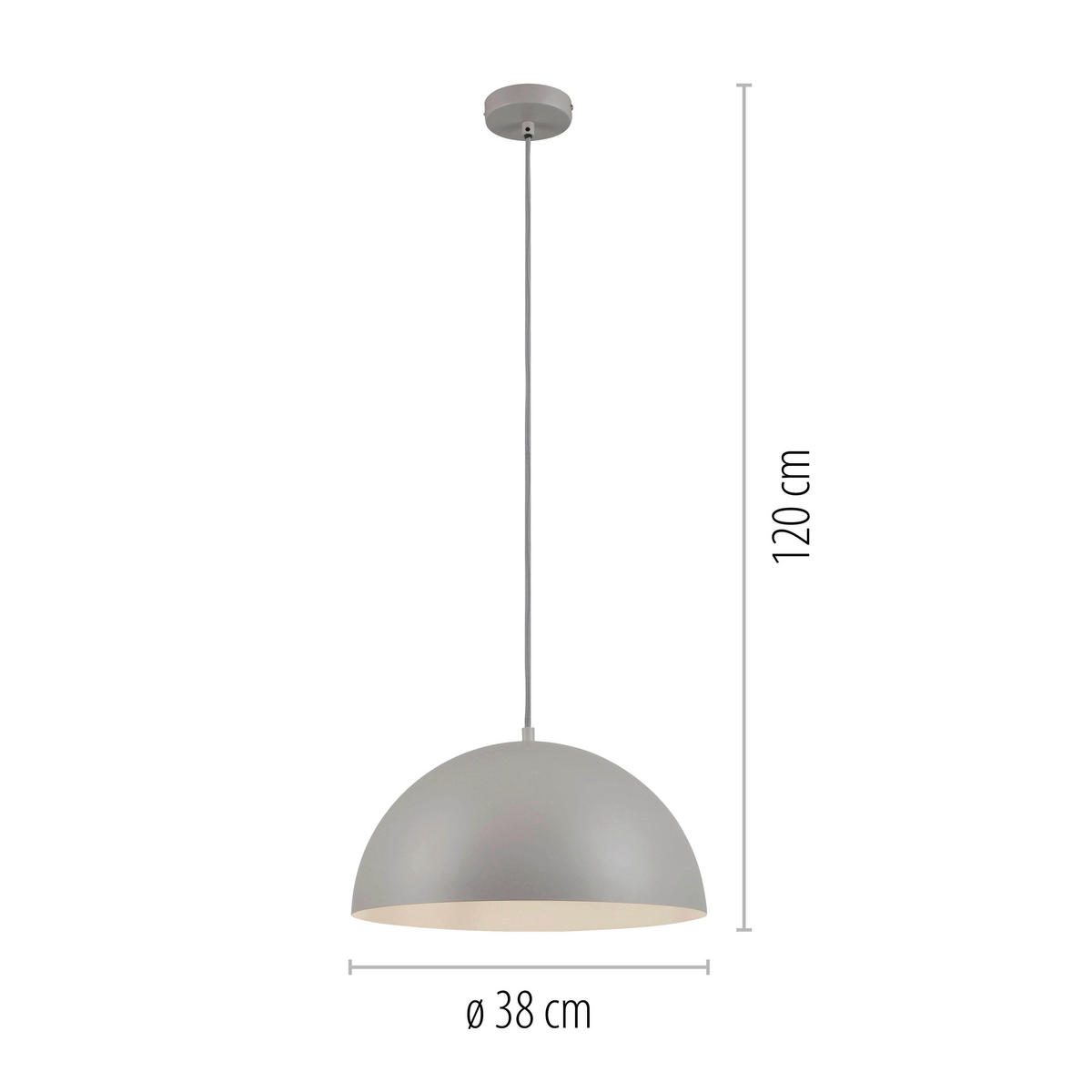 LED-PENDELLEUCHTE SW ALI 38/38/120 cm   - Sandfarben, Design, Kunststoff/Metall (38/38/120cm) - Schöner Wohnen
