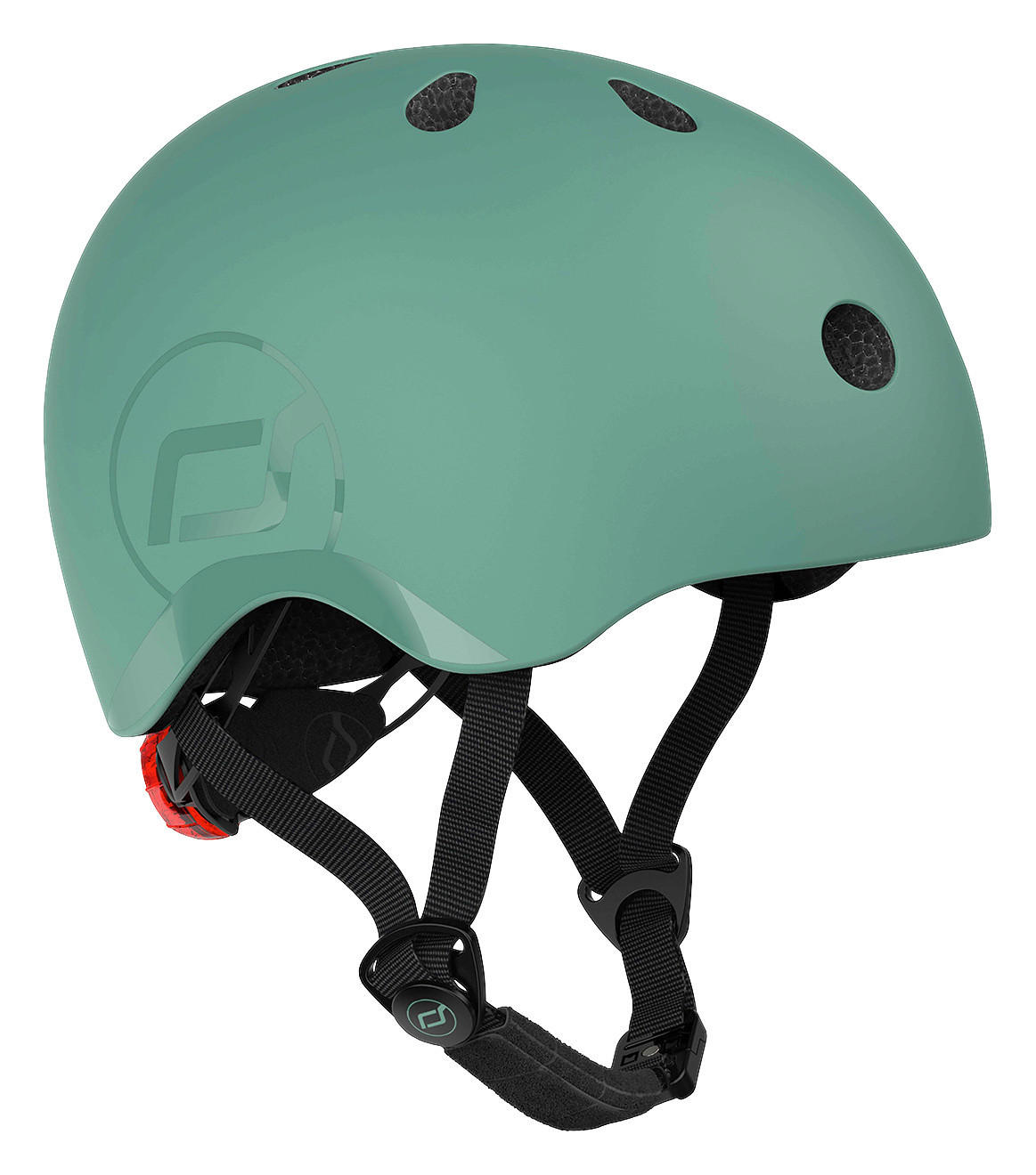 KINDERHELM S-M  - Dunkelgrün, Trend, Kunststoff/Textil (S-Mnull) - Scoot and Ride