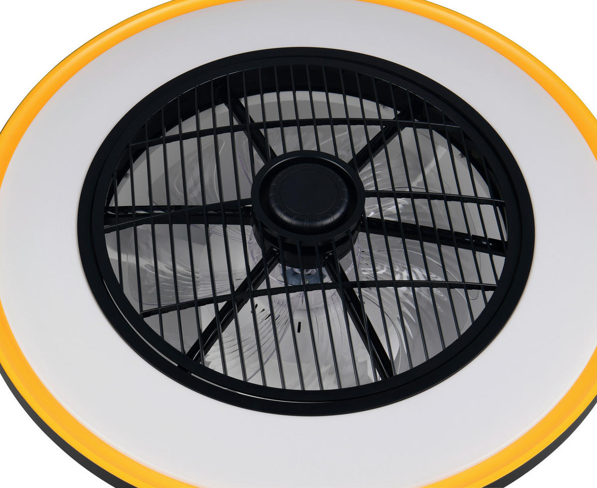DECKENVENTILATOR - Klar/Goldfarben, Design, Kunststoff/Metall (55/2cm)