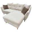 ECKSOFA Naturfarben Feincord  - Buchefarben/Naturfarben, KONVENTIONELL, Holz/Textil (211/154cm) - Carryhome