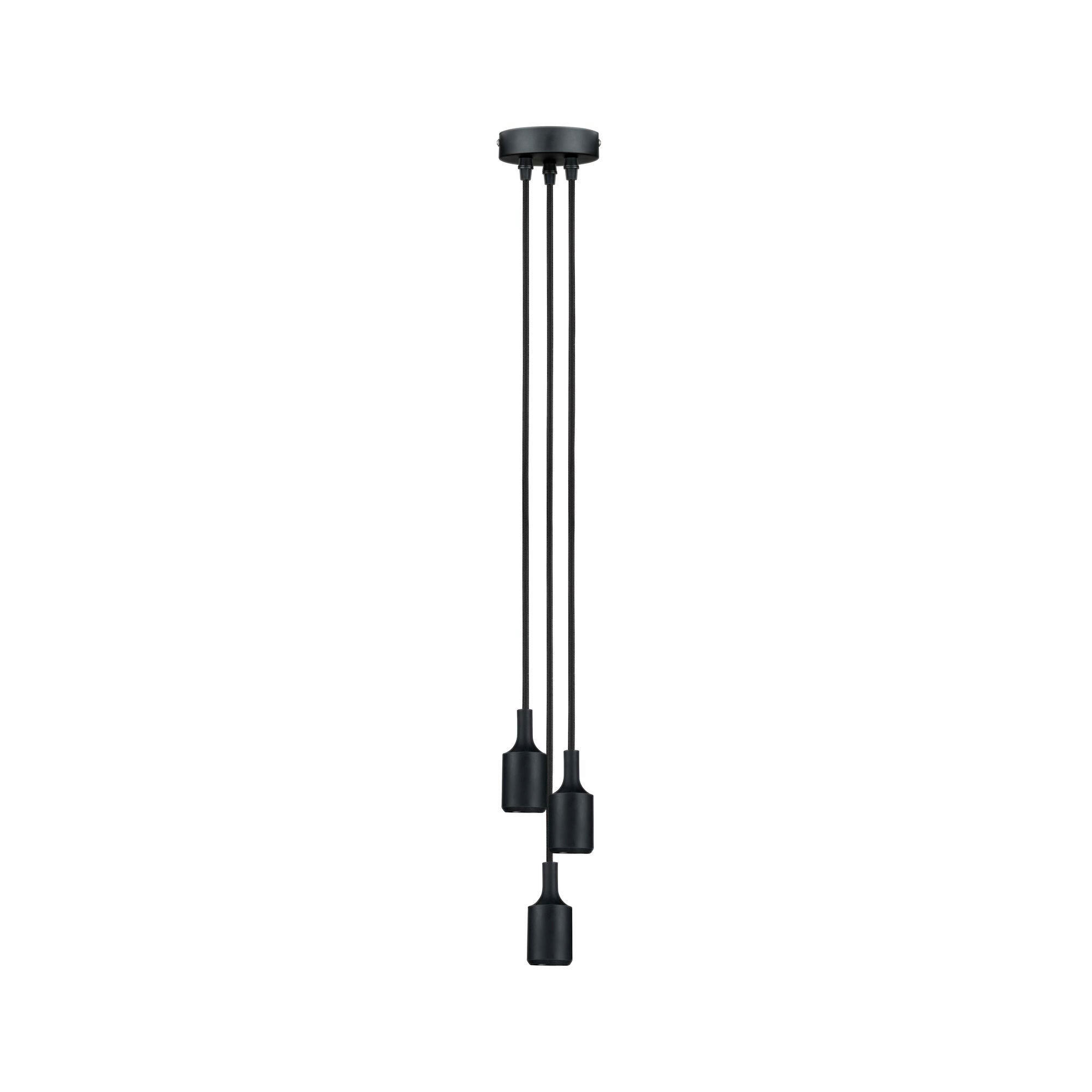 HÄNGELEUCHTE 10/10/200 cm  - Schwarz, Design, Kunststoff/Metall (10/10/200cm) - Paulmann