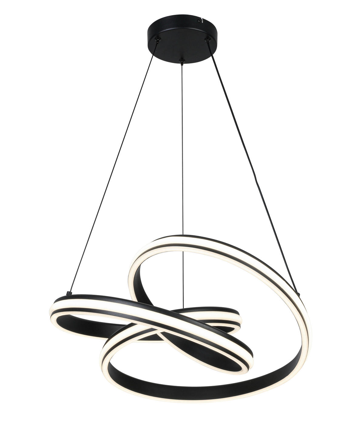 ZÁVĚSNÉ LED SVÍTIDLO, 48/52/120 cm - bílá/černá, Design, kov/plast (48/52/120cm) - Novel