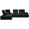 ECKSOFA  in Struktur Schwarz  233/313 cm  - Schwarz, Design, Kunststoff/Textil (233/313cm) - Belluti
