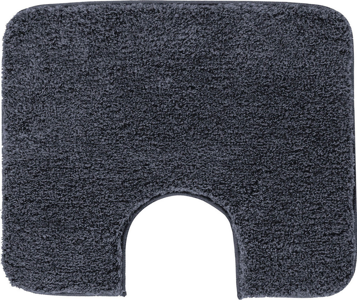 WC-VORLEGER Dunkelgrau 50/60 cm  - Dunkelgrau, Basics, Kunststoff/Textil (50/60cm) - Grund