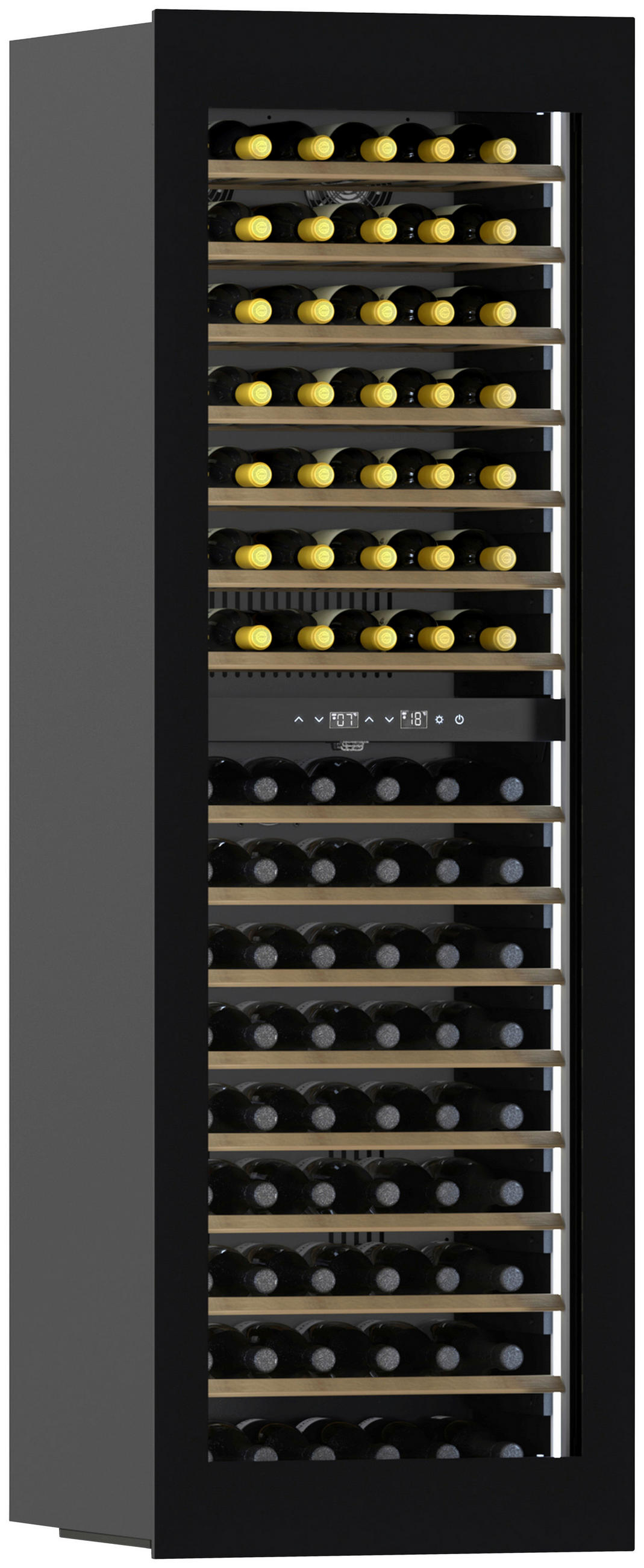 WEINKÜHLSCHRANK WineExcellence WE 96  - Schwarz, Basics, Glas (59,5/179,0/57,5cm) - CASO Design