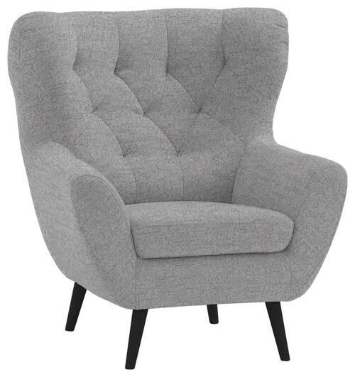 SESSEL Flachgewebe Grau - Anthrazit/Schwarz, Design, Holz/Textil (87/101/95cm) - Stylife