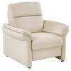 SESSEL in Echtleder Creme  - Creme/Alufarben, KONVENTIONELL, Leder/Metall (98/96/92cm) - Beldomo Premium