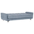 SCHLAFSOFA in Flachgewebe Hellblau  - Schwarz/Hellblau, KONVENTIONELL, Textil/Metall (230/84/95cm) - Xora