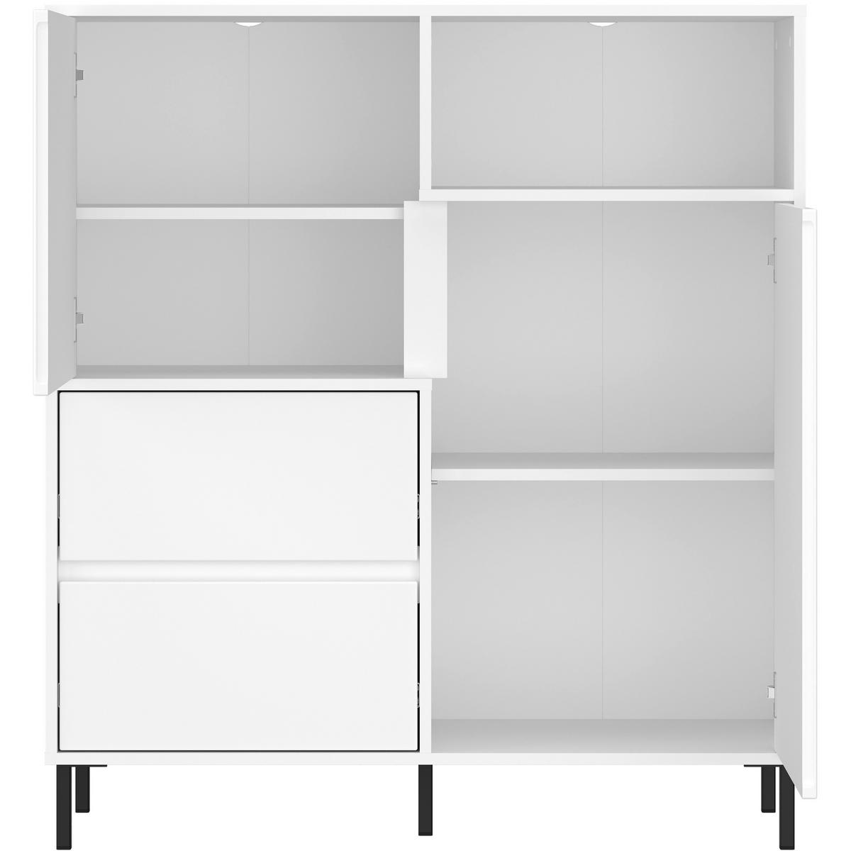 KOMMODE AVENALE  in 105,4/117,2/40 cm  - Schwarz/Weiß, Trend, Holzwerkstoff/Metall (105,4/117,2/40cm) - Hom`in