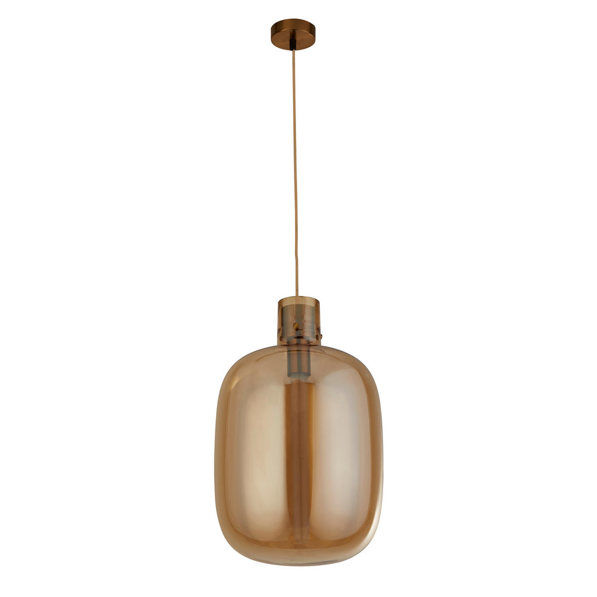 HÄNGLAMPA Barrel 30/127 cm  - bärnstensfärgad, Design, metall/glas (30/127cm)