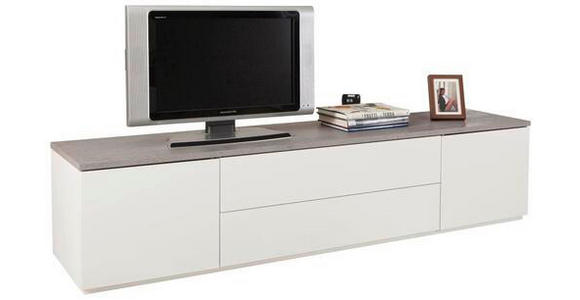 LOWBOARD Grau, Weiß  - Weiß/Grau, Design, Holzwerkstoff (200/45/45cm) - Carryhome