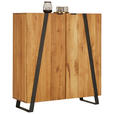 KOMMODE  in 115/126,5/43 cm  - Eichefarben/Schwarz, Trend, Holz/Metall (115/126,5/43cm) - Landscape