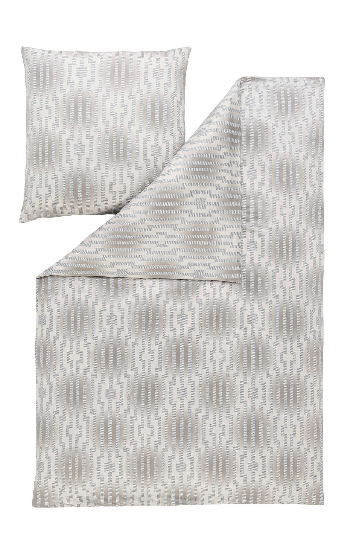 BETTWÄSCHE LEVIAN Interlock-Jersey 155/220 cm  - Beige/Grau, Basics, Textil (155/220cm) - Estella