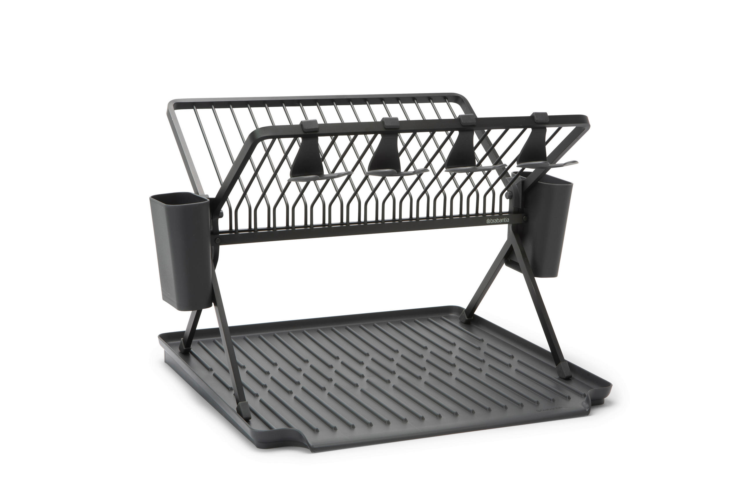 EDÉNYSZÁRÍTÓ TÁLCA - sötétszürke, Basics, műanyag/fém (2.136kg) - Brabantia