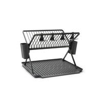 EDÉNYSZÁRÍTÓ TÁLCA - sötétszürke, Basics, műanyag/fém (2.136kg) - Brabantia