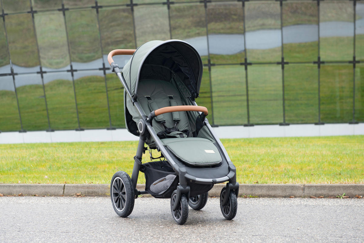 BUGGY Smart  - Schwarz/Olivgrün, Trend, Textil/Metall (115/56/105cm) - Jimmylee