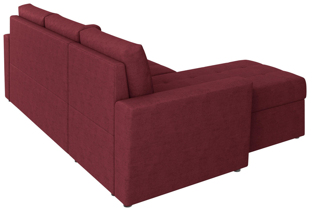 ECKSOFA TERMOLI Rot Jacquard  - Rot/Schwarz, Design, Kunststoff/Textil (231/155cm) - MID.YOU