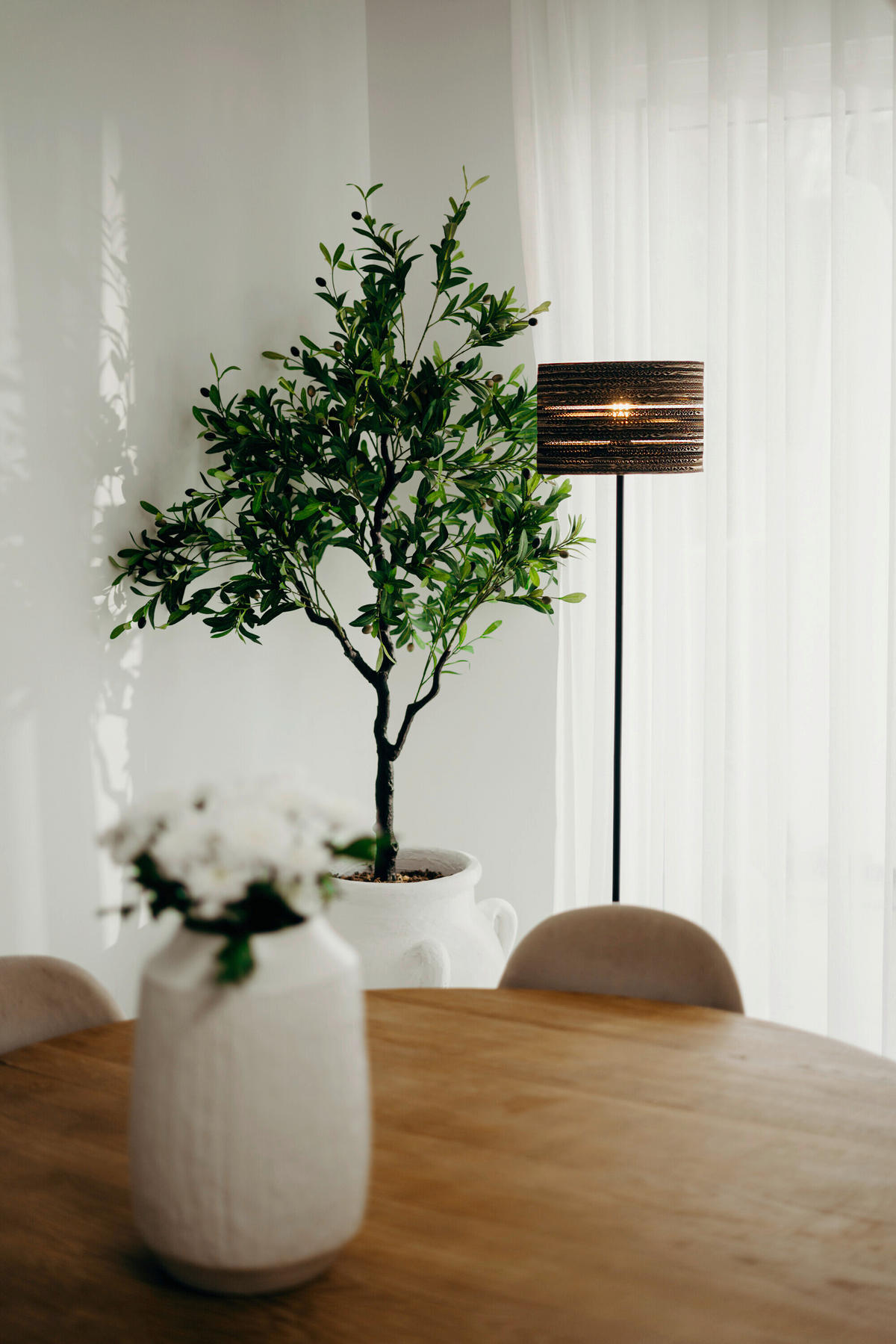 STEHLEUCHTE 30/160 cm    - Braun, Natur, Karton/Metall (30/160cm) - Osram