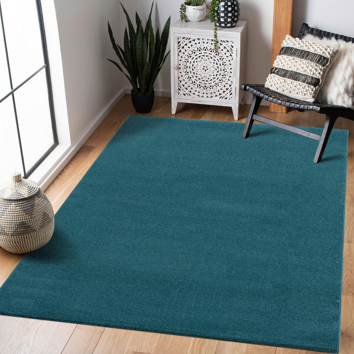 TKANA PREPROGA  Uni     120/170 cm    tkano  temno modra  - temno modra, Trendi, umetna masa/tekstil (120/170cm)