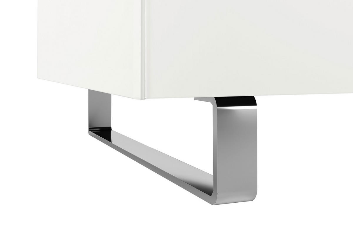 TV-ELEMENT - Chromfarben/Schwarz, MODERN, Glas/Holzwerkstoff (175,5/50,5/57,0cm) - Musterring