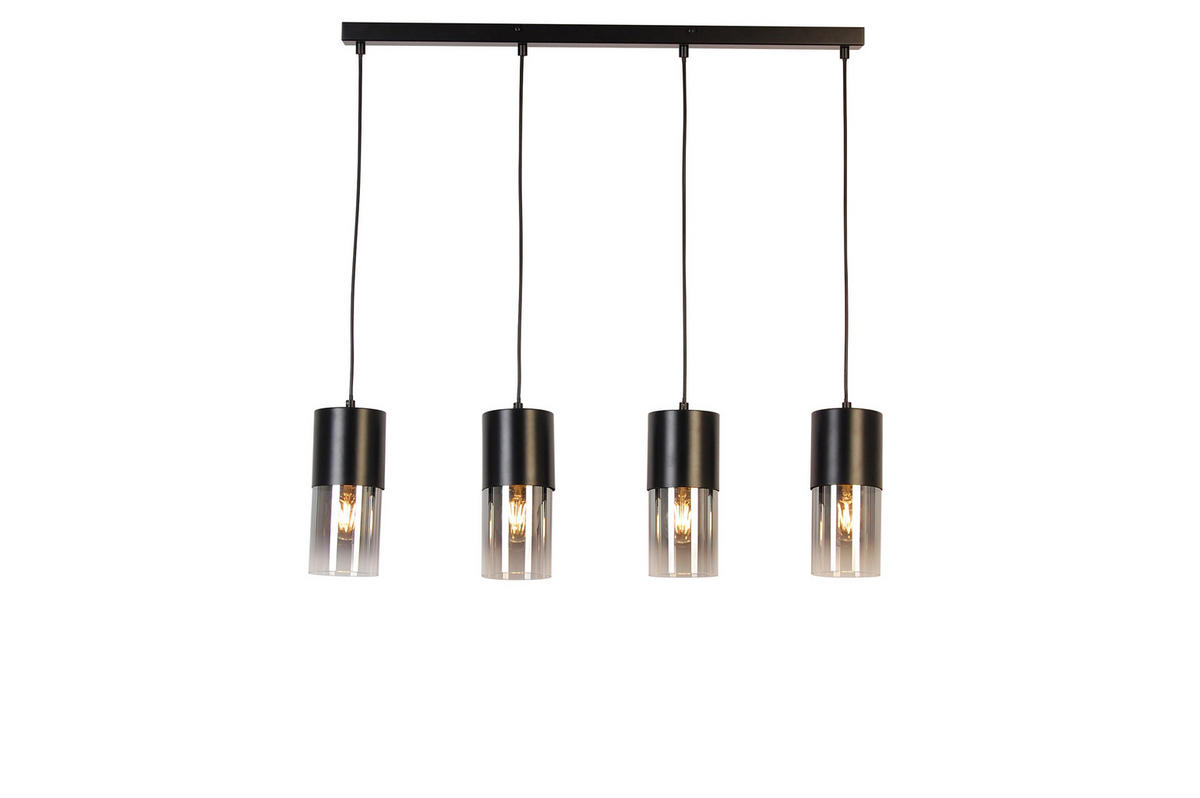 HÄNGELEUCHTE 80,5/10/150 cm    - Graubraun, Trend, Glas/Metall (80,5/10/150cm) - Novel