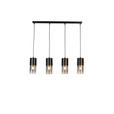 HÄNGELEUCHTE 80,5/10/150 cm - Graubraun, Trend, Glas/Metall (80,5/10/150cm) - Novel