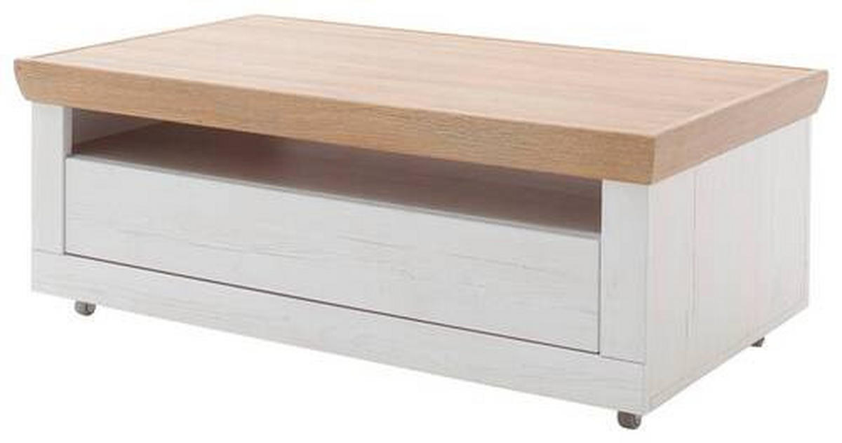 COUCHTISCH 115/65/44 cm rechteckig Eichefarben, Pinienfarben  - Eichefarben/Graphitfarben, Design, Holzwerkstoff/Metall (115/65/44cm) - MID.YOU