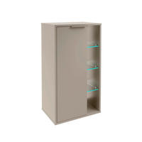 MIDISCHRANK 47/84,2/32 cm  - Grau, Basics, Glas/Holzwerkstoff (47/84,2/32cm) - MID.YOU
