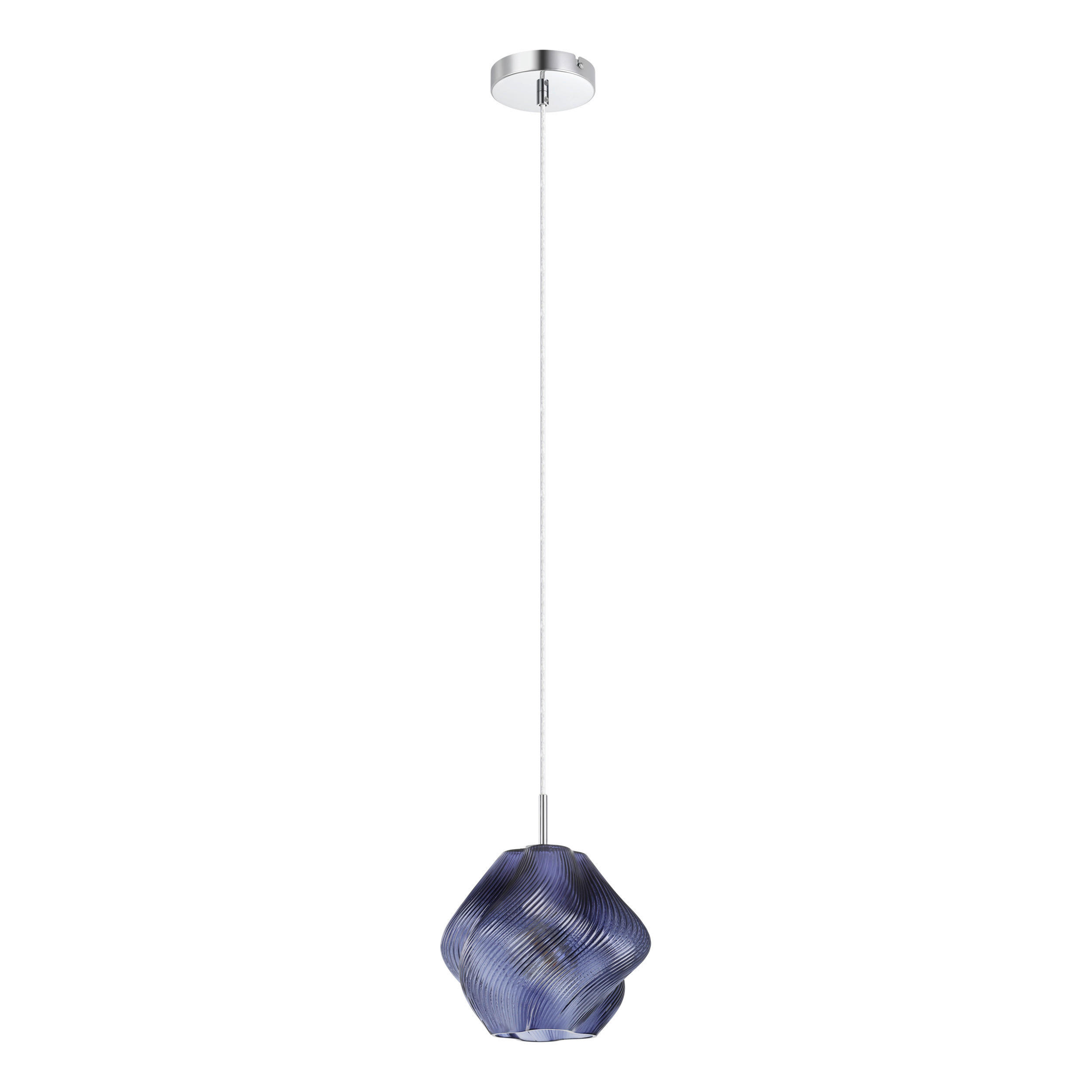 HÄNGELEUCHTE 22/150 cm  - Blau, Design, Glas/Metall (22/150cm) - Eglo