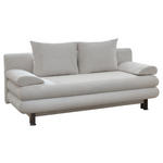 SCHLAFSOFA Cord Naturfarben  inkl. Rückenkissen, Armlehnenkissen, Bettkasten, Schlaffunktion, Rücken echt, Liegefläche im Originalstoff  - Schwarz/Naturfarben, KONVENTIONELL, Kunststoff/Textil (196/77/92cm) - Carryhome