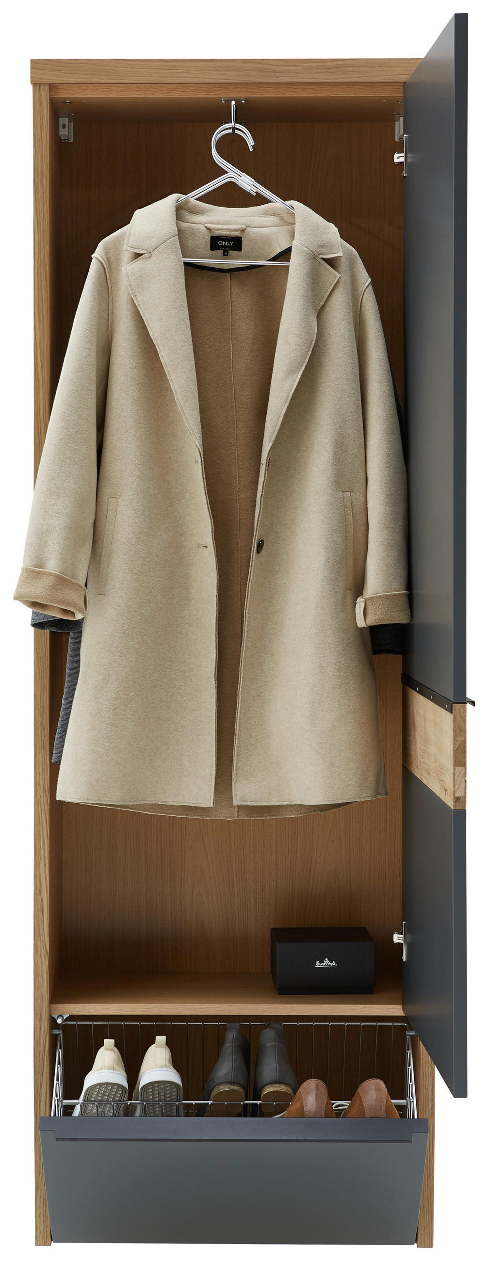 GARDEROBE 5-teilig  in 290/200/32 cm  - Eichefarben/Grau, Design, Holz/Holzwerkstoff (290/200/32cm) - Dieter Knoll