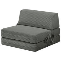 SCHLAFSESSEL in Cord Dunkelgrau  - Dunkelgrau, Design, Textil/Metall (75/58/80cm) - Livetastic