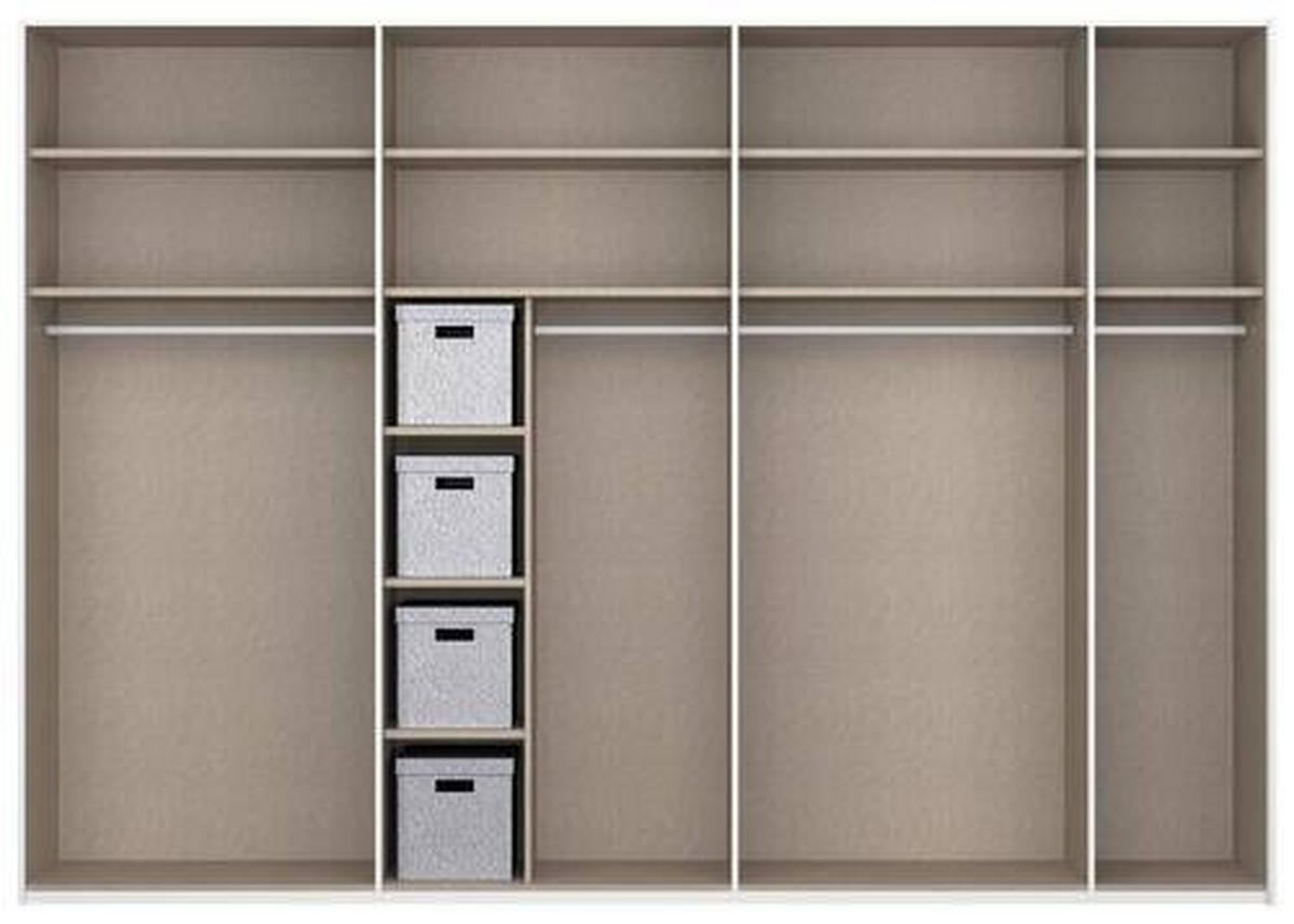 SCHWEBETÜRENSCHRANK in Graphitfarben  - Graphitfarben, Design, Glas/Holzwerkstoff (316/223/68cm) - Xora