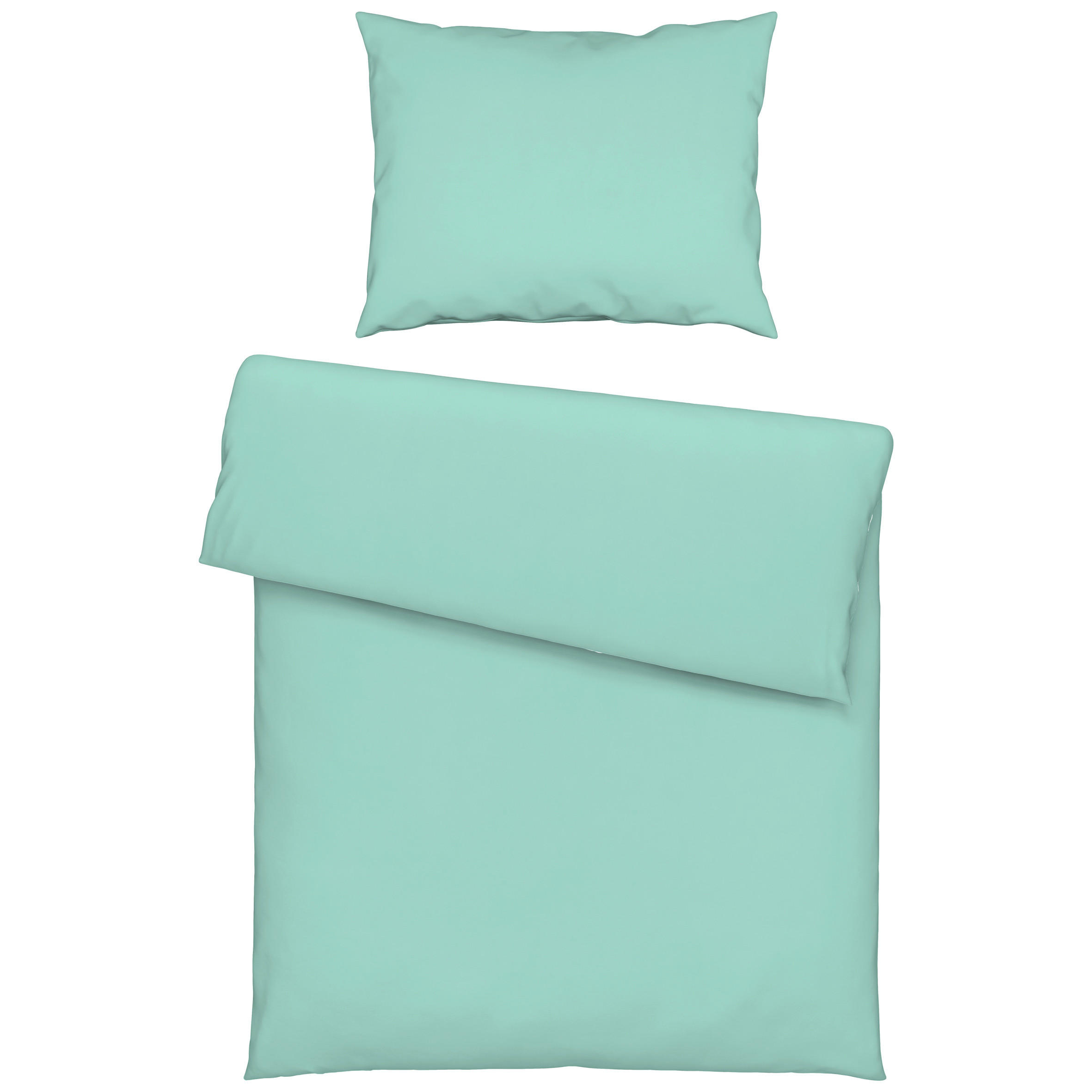 BETTWÄSCHE Atelier Makosatin 140/200 cm  - Azurblau, Basics, Textil (140/200cm) - Estella