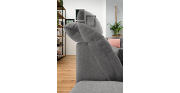 WOHNLANDSCHAFT  in Mikrofaser Grau  - Chromfarben/Grau, Design, Kunststoff/Textil (204/350/211cm) - Xora