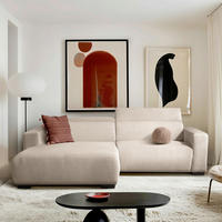 ECKSOFA RENO Hellgrau Cord Relaxfunktion, Kopfteilverstellung  - Hellgrau/Schwarz, Design, Kunststoff/Textil (184/248cm) - Livetastic