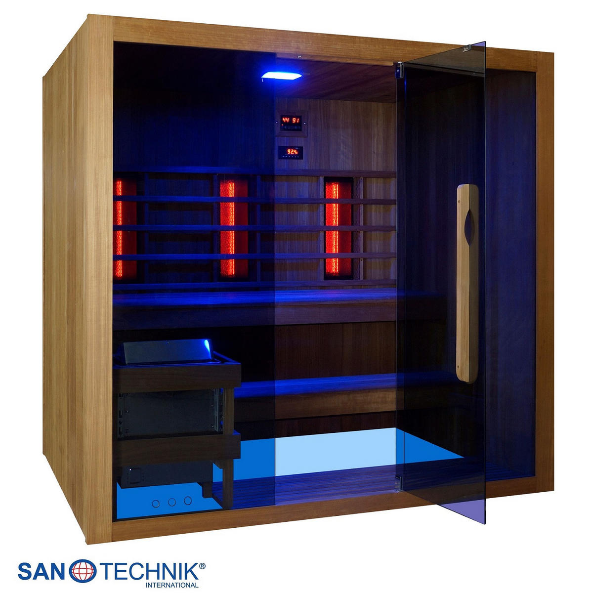 SAUNA für 4-5 Personen Kotka  - Naturfarben, KONVENTIONELL, Holz (200/150/190cm) - Sanotechnik