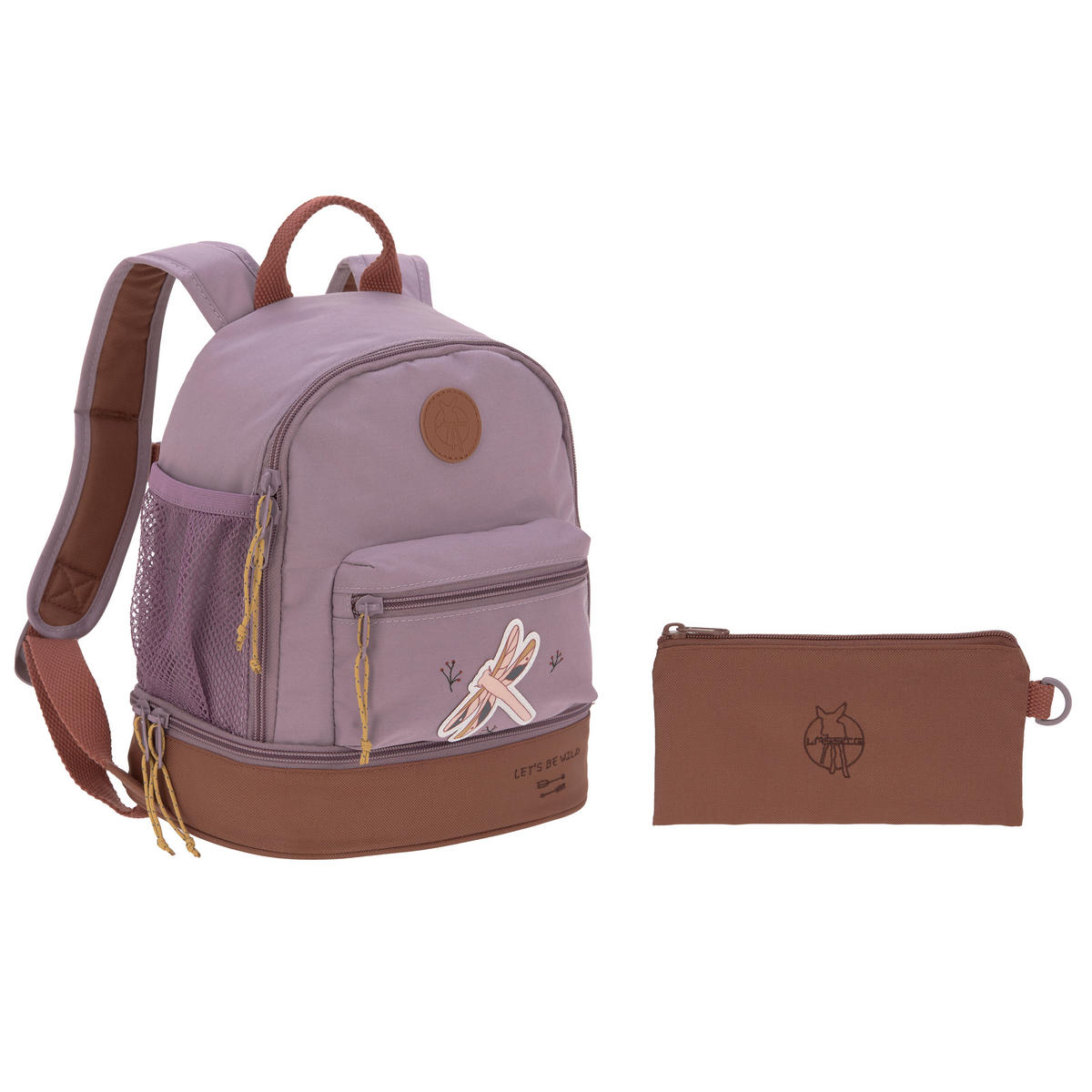 KINDERRUCKSACK Adventure Mini  - Lila/Braun, Basics, Textil (24,5/15,5/27cm) - Lässig