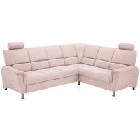 ECKSOFA Rosa Webstoff  - Silberfarben/Schwarz, Design, Holz/Kunststoff (270/216cm) - Livetastic