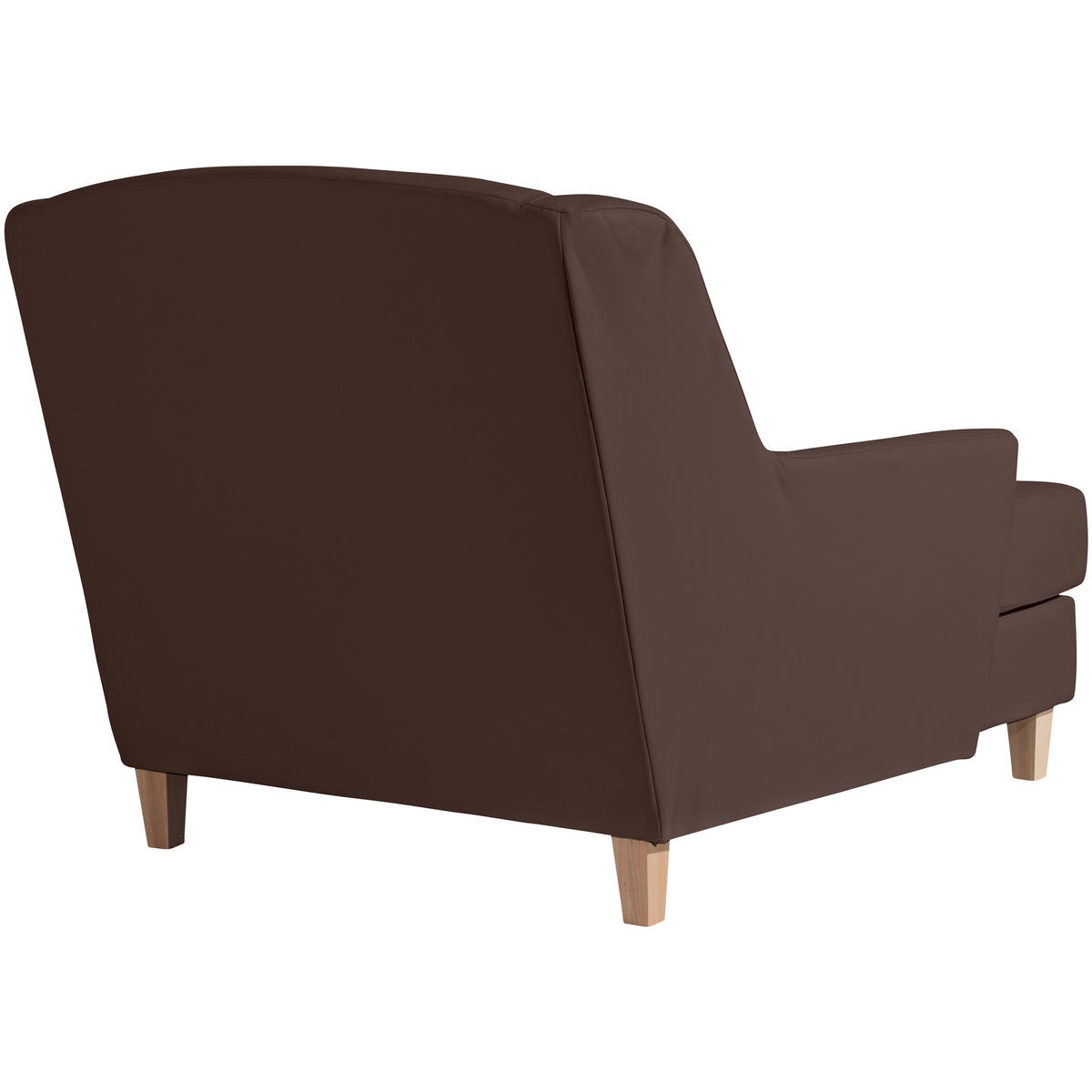 XXL-SESSEL in Lederlook Braun  - Naturfarben/Braun, Modern, Holz/Holzwerkstoff (136/107/142cm) - Max Winzer