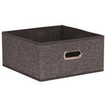 REGALKORB 31/31/15 cm   - Braun/Grau, Basics, Karton/Textil (31/31/15cm) - Homeware