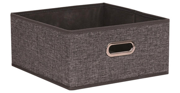 REGALKORB 31/31/15 cm   - Braun/Grau, Basics, Karton/Textil (31/31/15cm) - Homeware