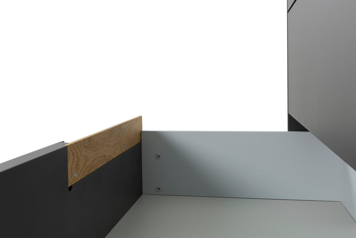 KOMMODE  in 130/83/45 cm  - Eichefarben/Anthrazit, Design, Holz/Holzwerkstoff (130/83/45cm)