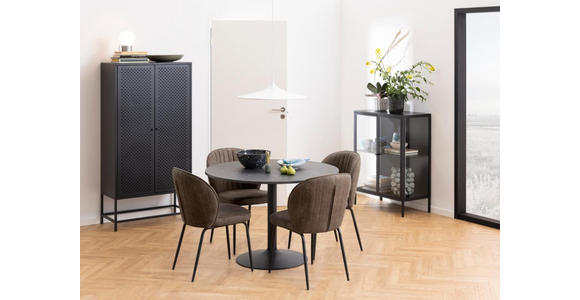 ESSTISCH in Holzwerkstoff - Schwarz, Design, Holzwerkstoff/Metall (110/74cm) - Carryhome